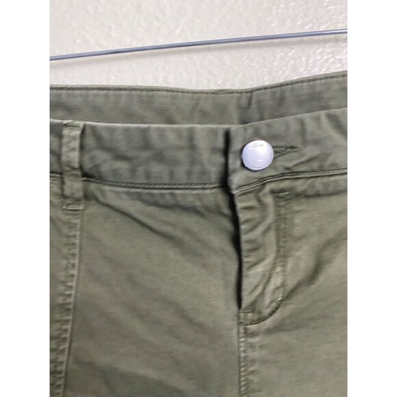 Lole Womens Olive Green Cotton Bermuda Shorts Size 8 Casual - Picture 5 of 16